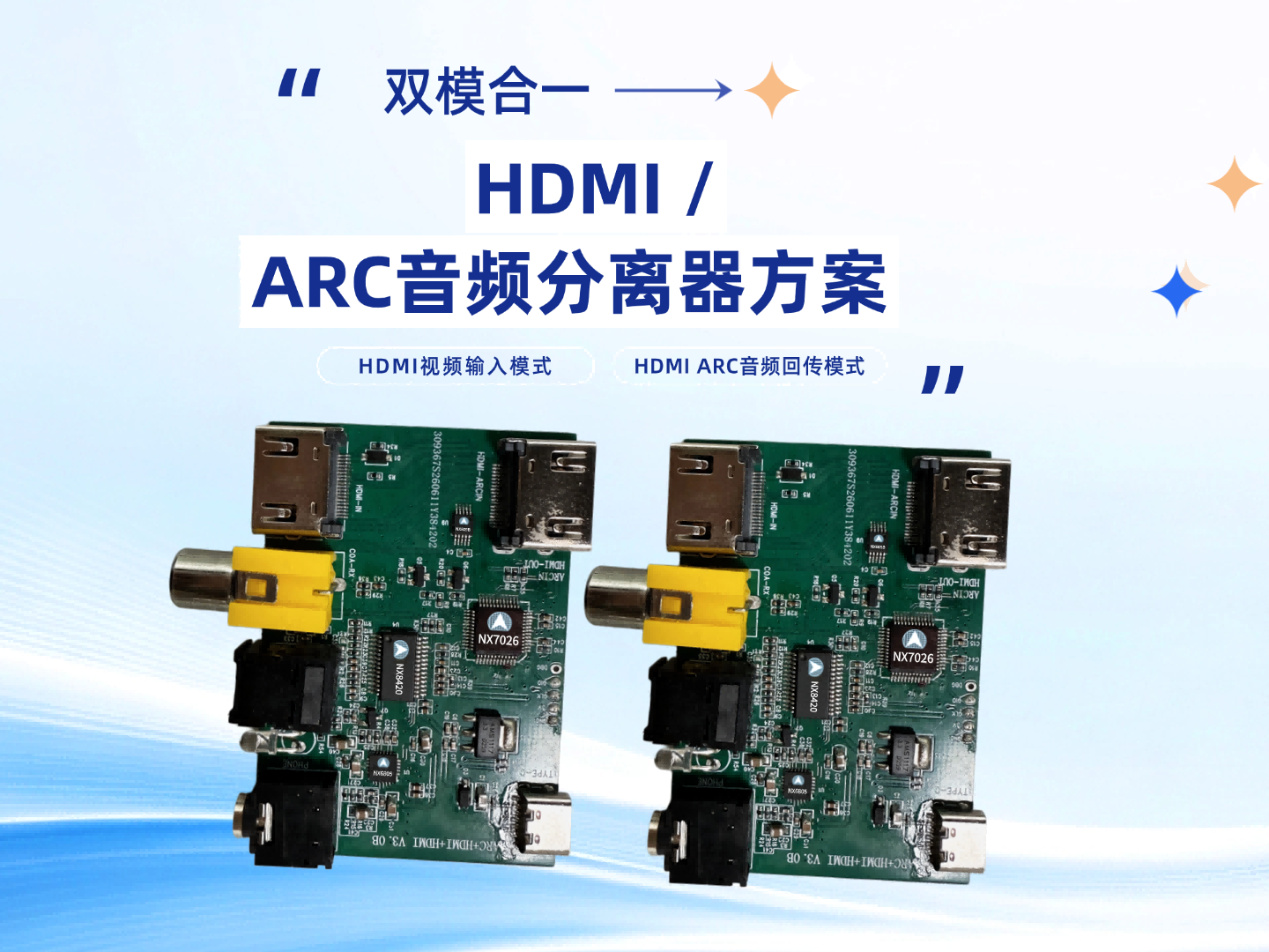4颗芯片搞定HDMI / ARC音频分离器方案：NX7026如何降低外围成本？